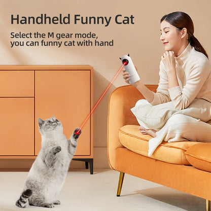 Smart Interactive Automatic Cat Toy and Dg Toy: Teasing Fun with LED Laser for Indoor Cats and Dogs! 🌟 Handheld Electronic Toy for Endless Entertainment and Exercise