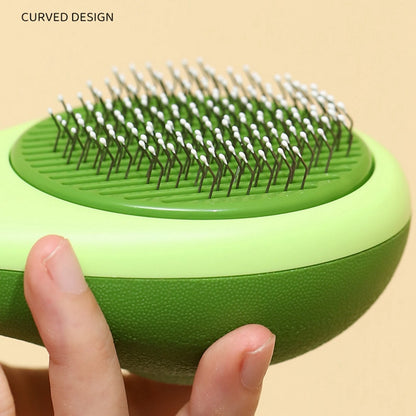 Creative Cat Grooming Comb Portable Massage Brush One-Button Remove Floating Hair Scraper Cats Dogs Pet Self Cleaning Tool Accessories