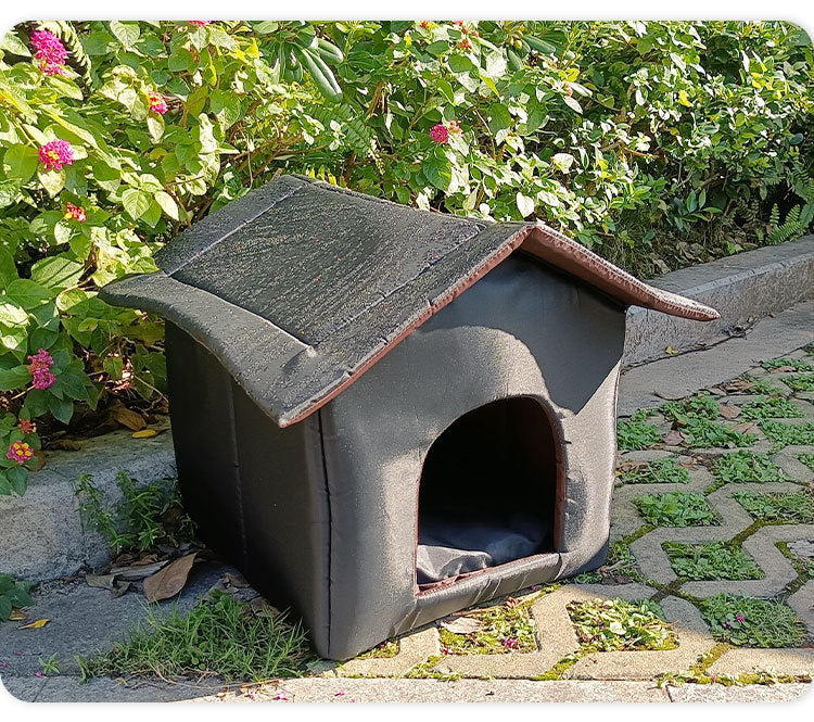 Outdoor Waterproof Wandering Cat Nest Winter Warm Outdoor Foldable Removable Washable Cat House Kennel