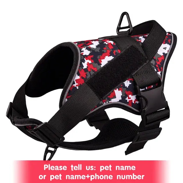 Customized Name Dog Harness