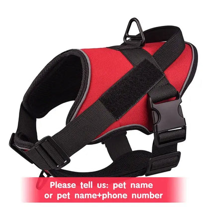 Customized Name Dog Harness