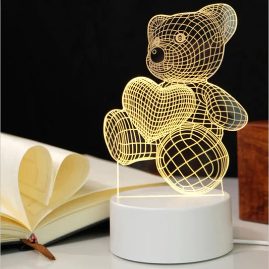 3D Lamp 3 Color Night Light